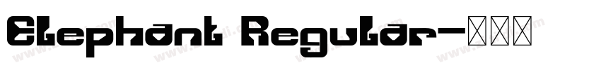 Elephant Regular字体转换
